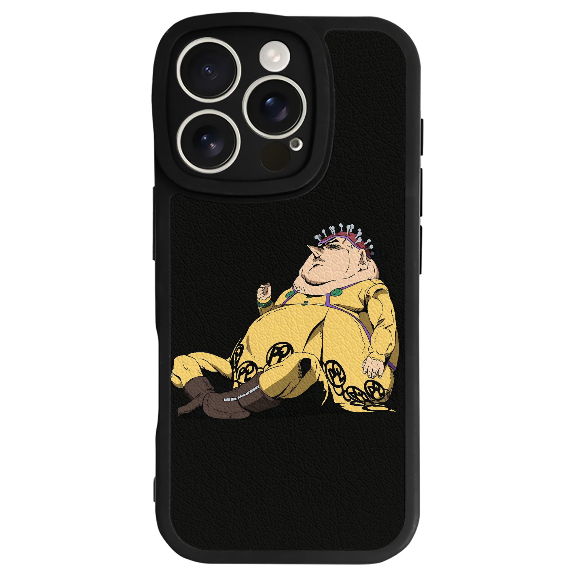 （画像用） ジョジョの奇妙な冒険 ポルポ JoJo's Bizarre Adventure Polpo 【iPhone 16シリーズ対応】シリコンスマホケース（レザー調） 材質：シリコン